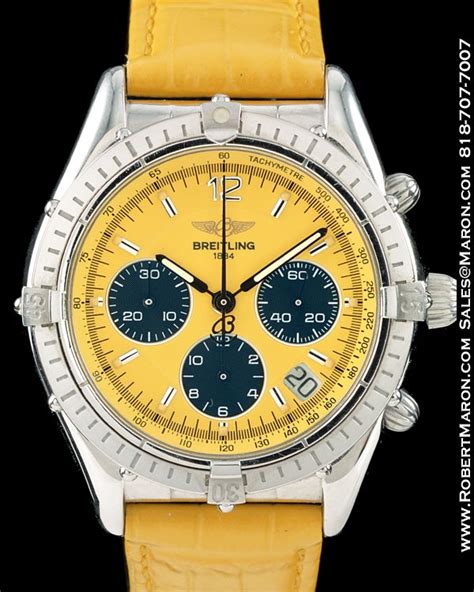 breitling a12022|breitling cockpit chronograph yellow.